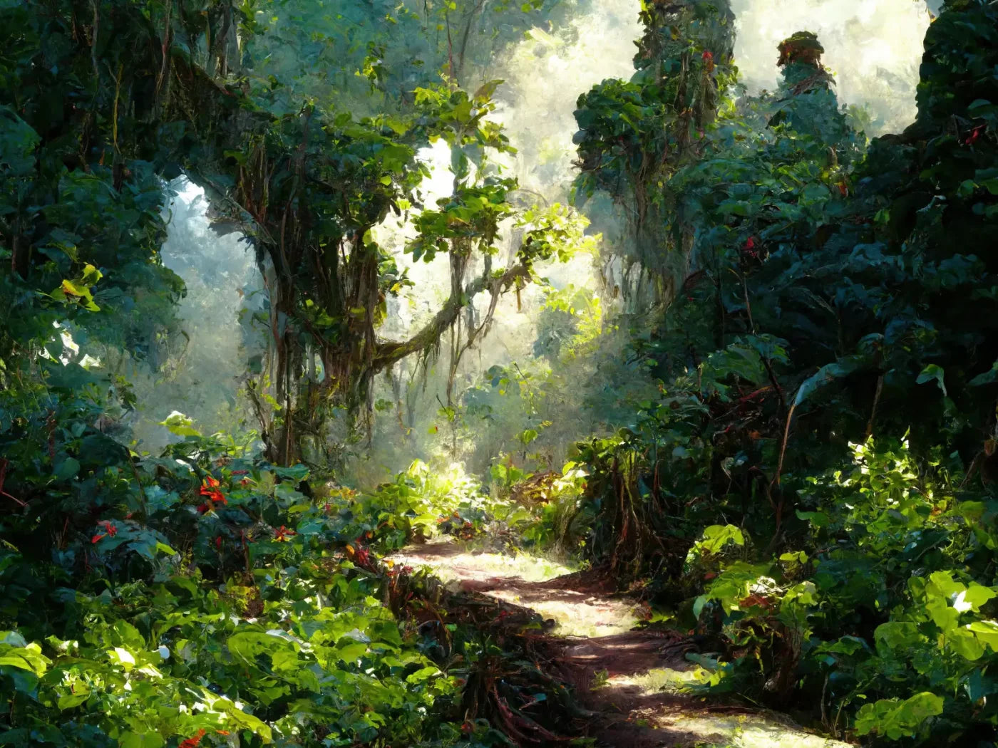 Jungle Fever Path 6’8’X5’ Fleece (80 X 60 Inch) Backdrop