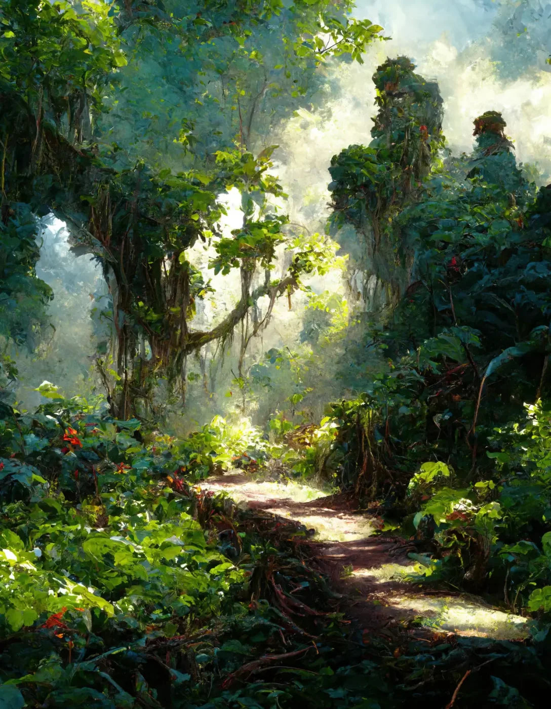 Jungle Fever Path 6’X8’ Fleece (72 X 96 Inch) Backdrop