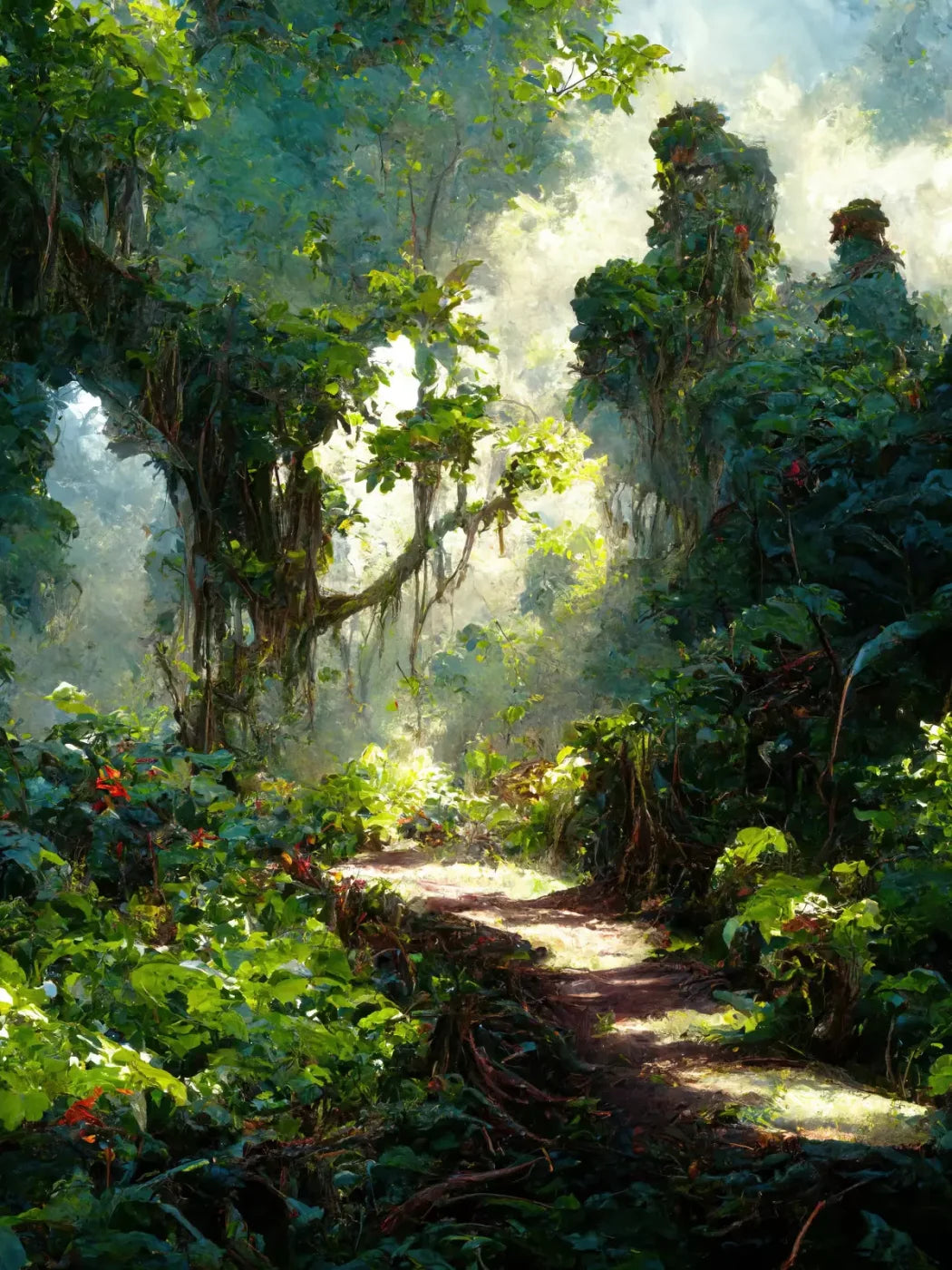 Jungle Fever Path 8’X10’ Fleece (96 X 120 Inch) Backdrop