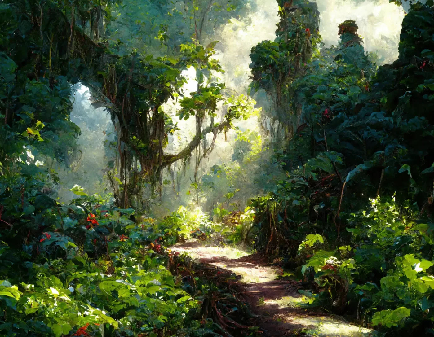 Jungle Fever Path 8’X6’ Fleece (96 X 72 Inch) Backdrop