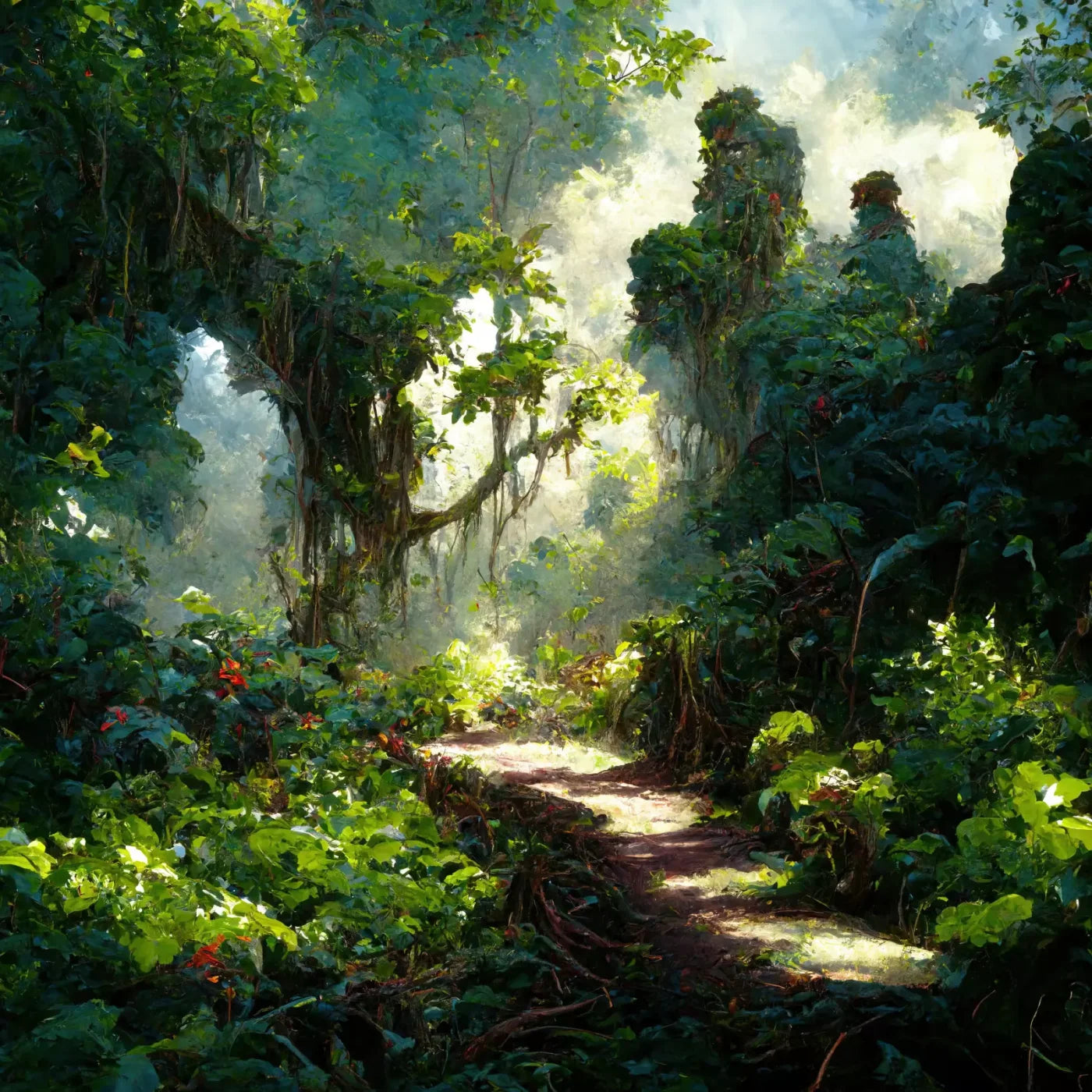 Jungle Fever Path 8’X8’ Fleece (96 X Inch) Backdrop