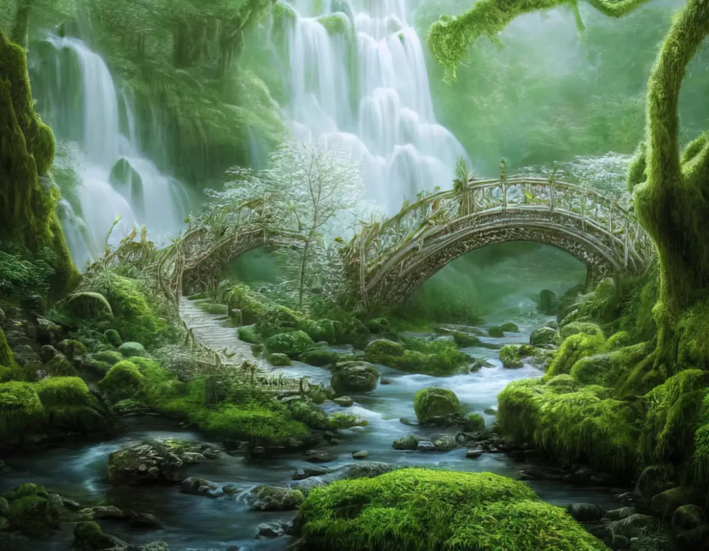 Jungle Mist 8’X6’ Fleece (96 X 72 Inch) Backdrop