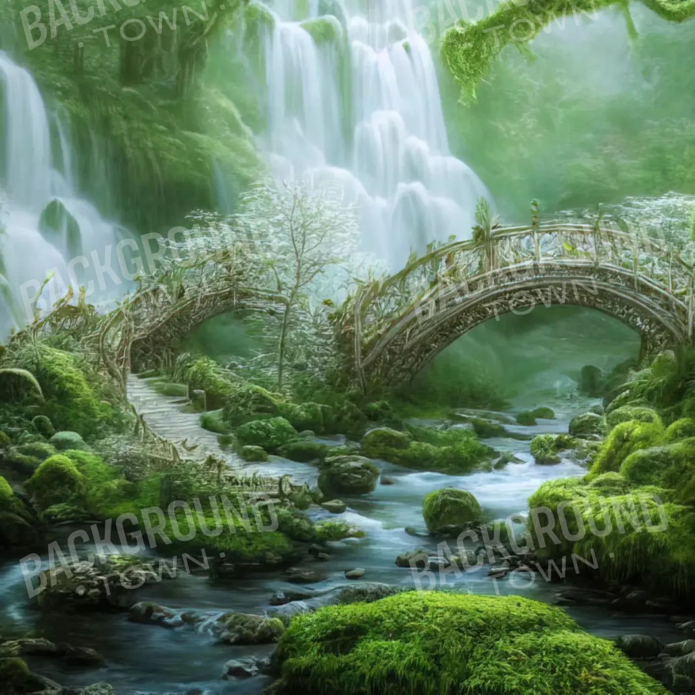 Jungle Mist 8’X8’ Fleece (96 X Inch) Backdrop