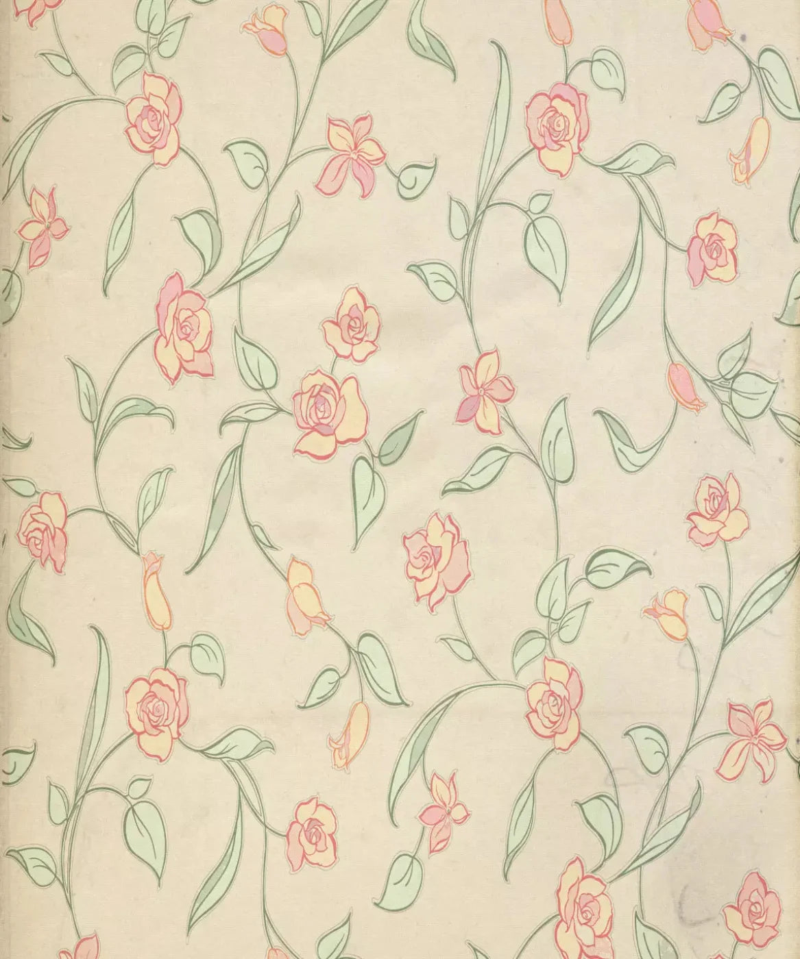 Beige Floral Backdrop for Photography