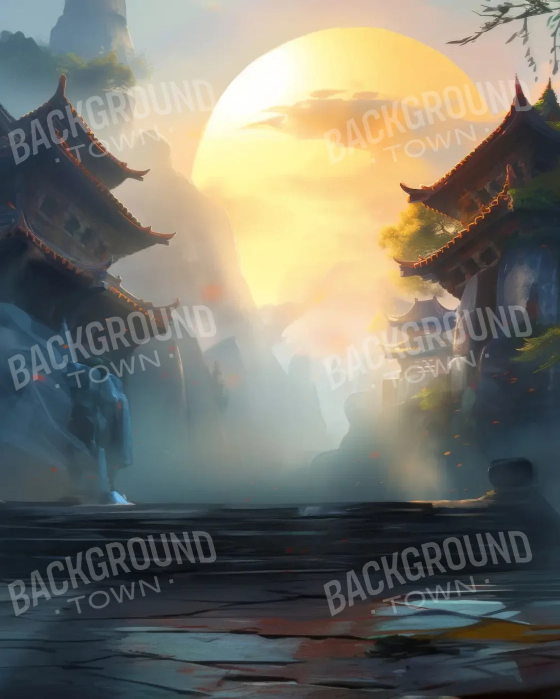 KungFu Street 8’x10’ Fleece (96 x 120 inch) Backdrop