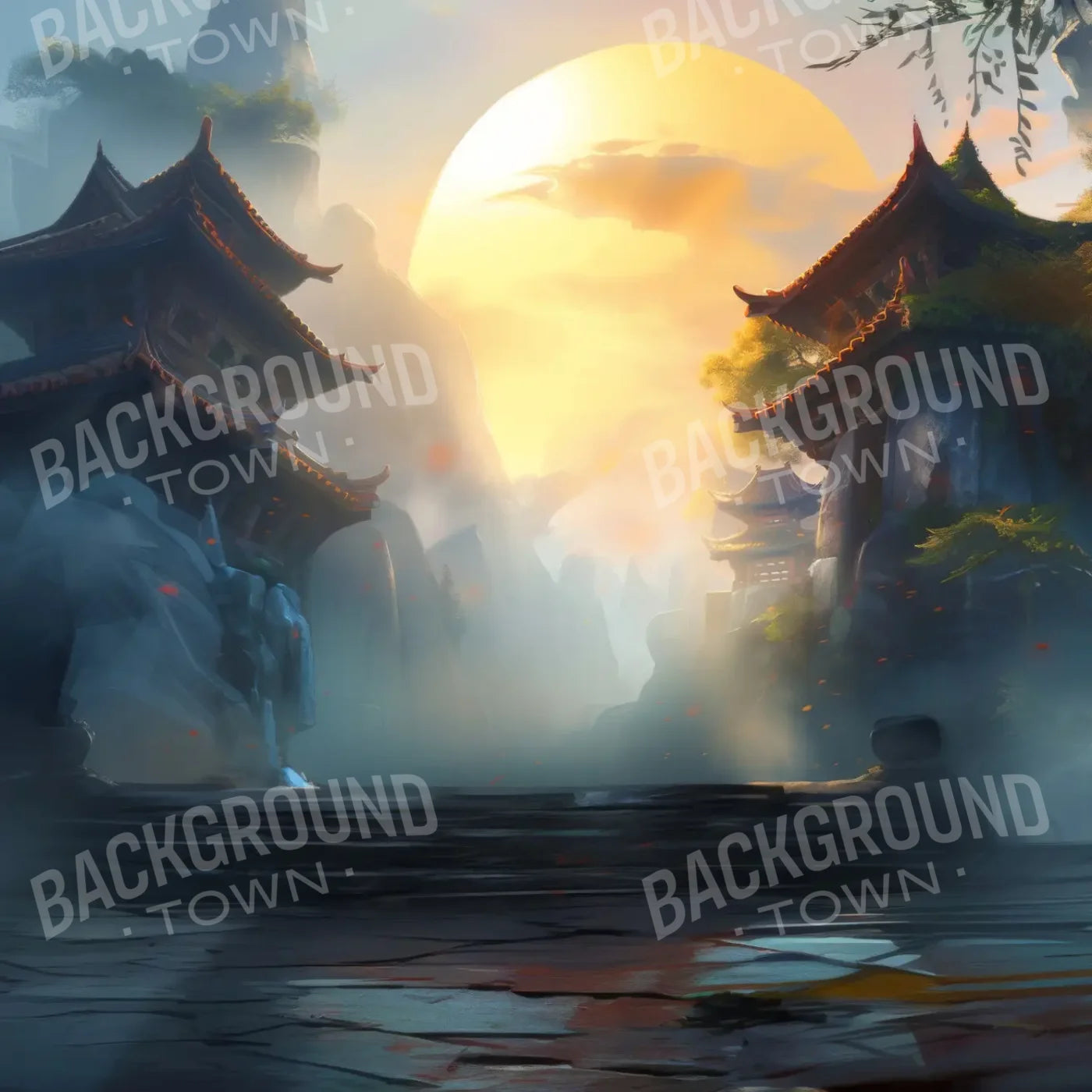 KungFu Street 8’x8’ Fleece (96 x 96 inch) Backdrop