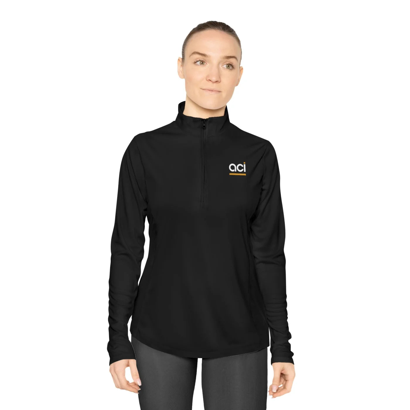 Ladies Quarter-Zip Pullover — Women’s ACI Logo Performance Jacket Long-sleeve