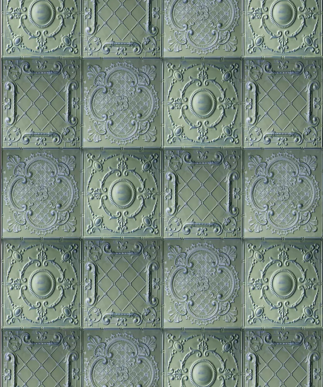 Victorian Green Steel and Metal Backdrop for Photography