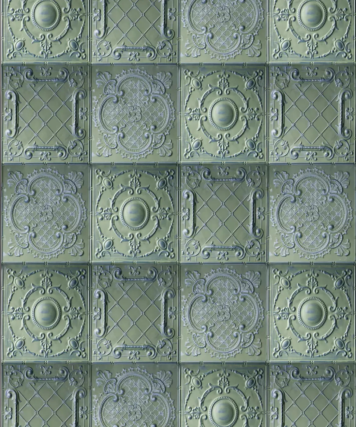 Victorian Green Steel and Metal Backdrop for Photography