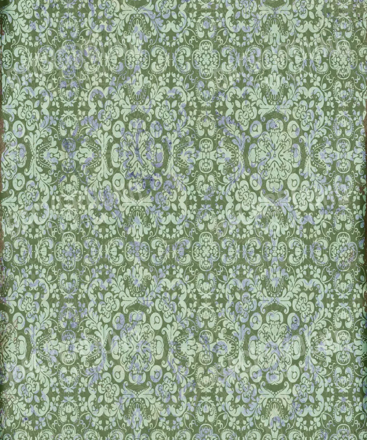 Green Damask Backdrop for Photography