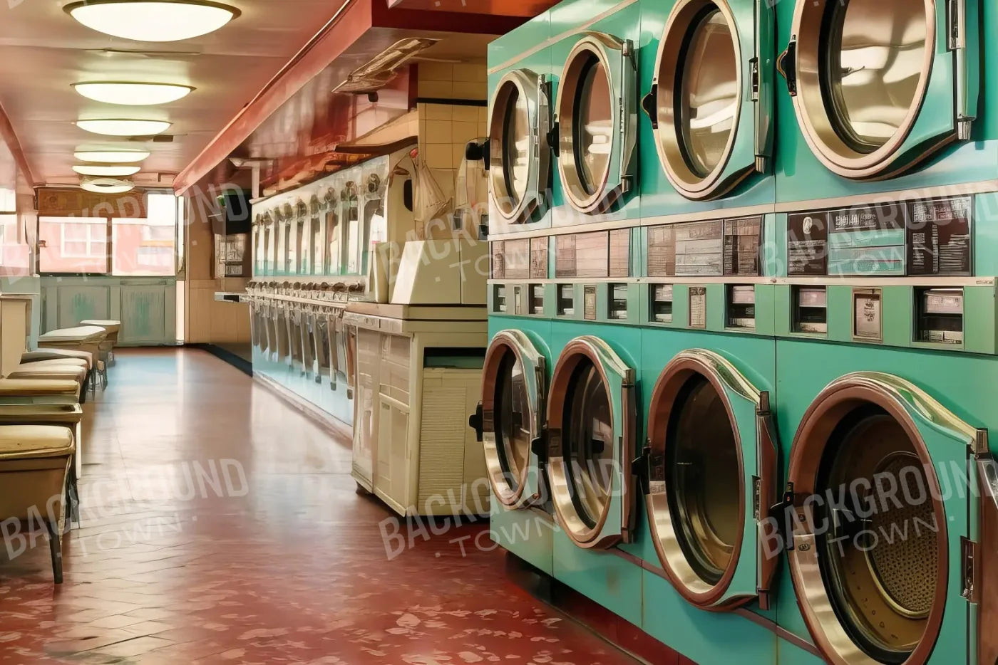 Laundromat 12’x8’ UltraCloth (144 x 96 inch) Backdrop