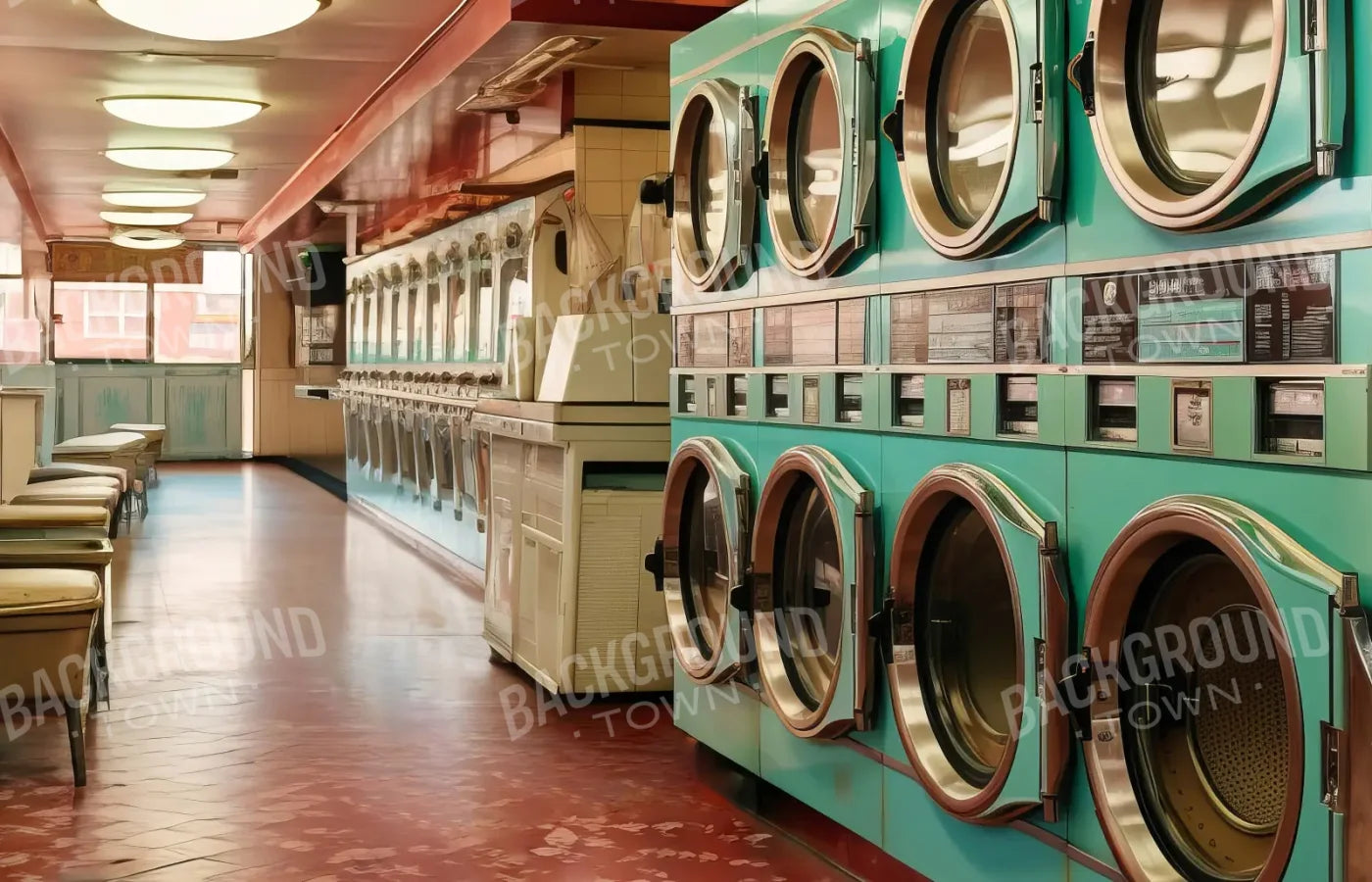 Laundromat 14’x9’ UltraCloth (168 x 108 inch) Backdrop