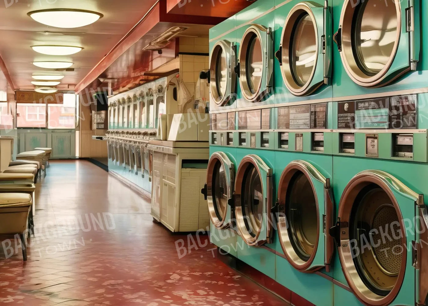 Laundromat 7’x5’ UltraCloth (84 x 60 inch) Backdrop