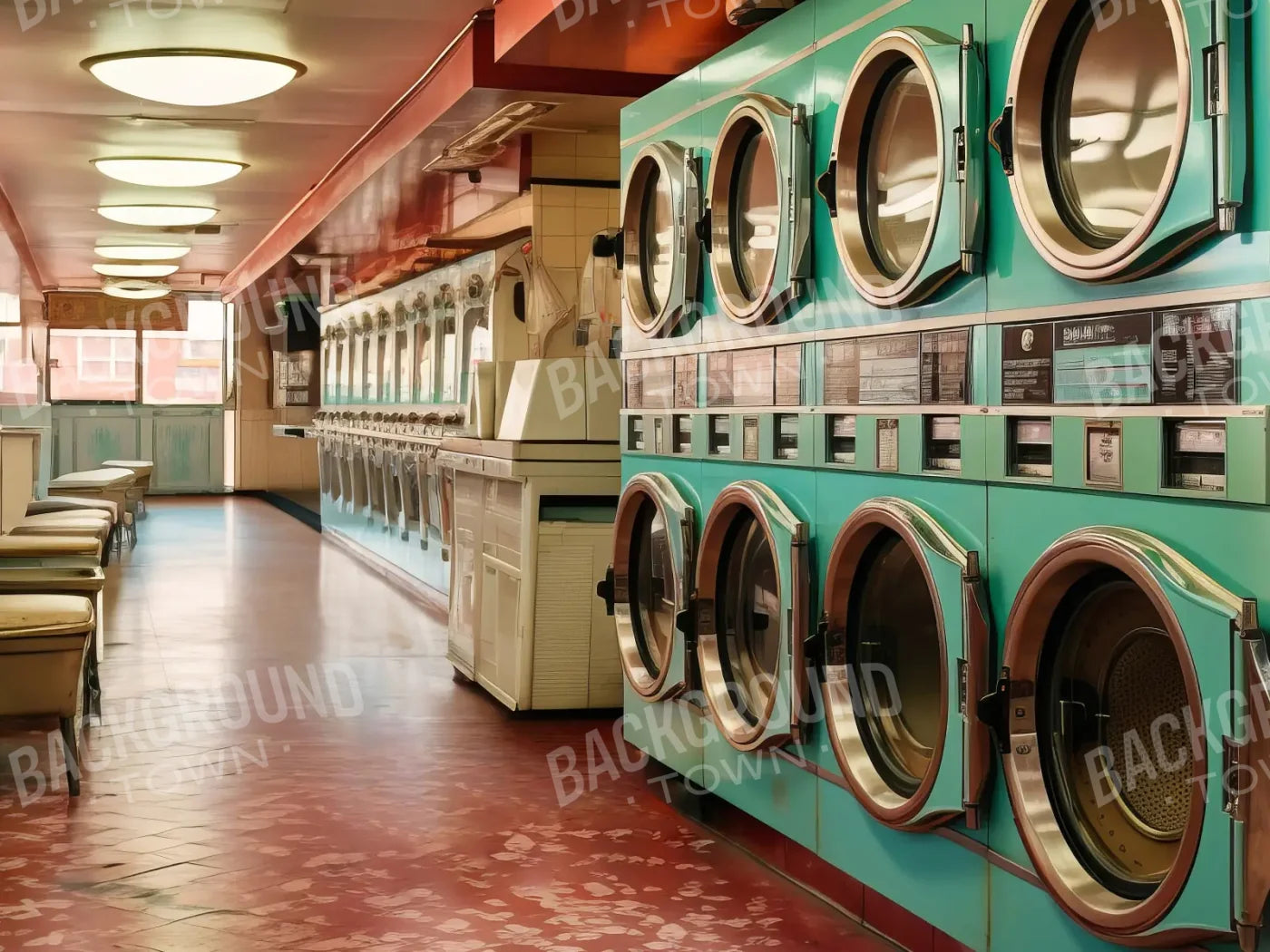 Laundromat 8’x6’ Fleece (96 x 72 inch) Backdrop