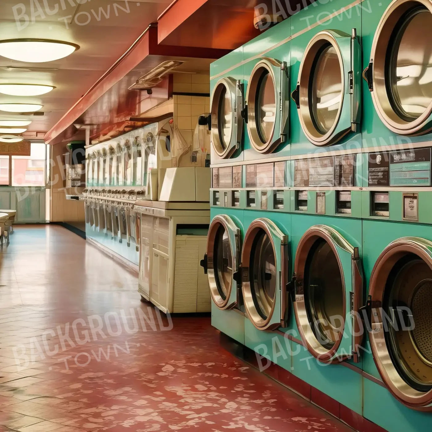 Laundromat 8’x8’ Fleece (96 x 96 inch) Backdrop