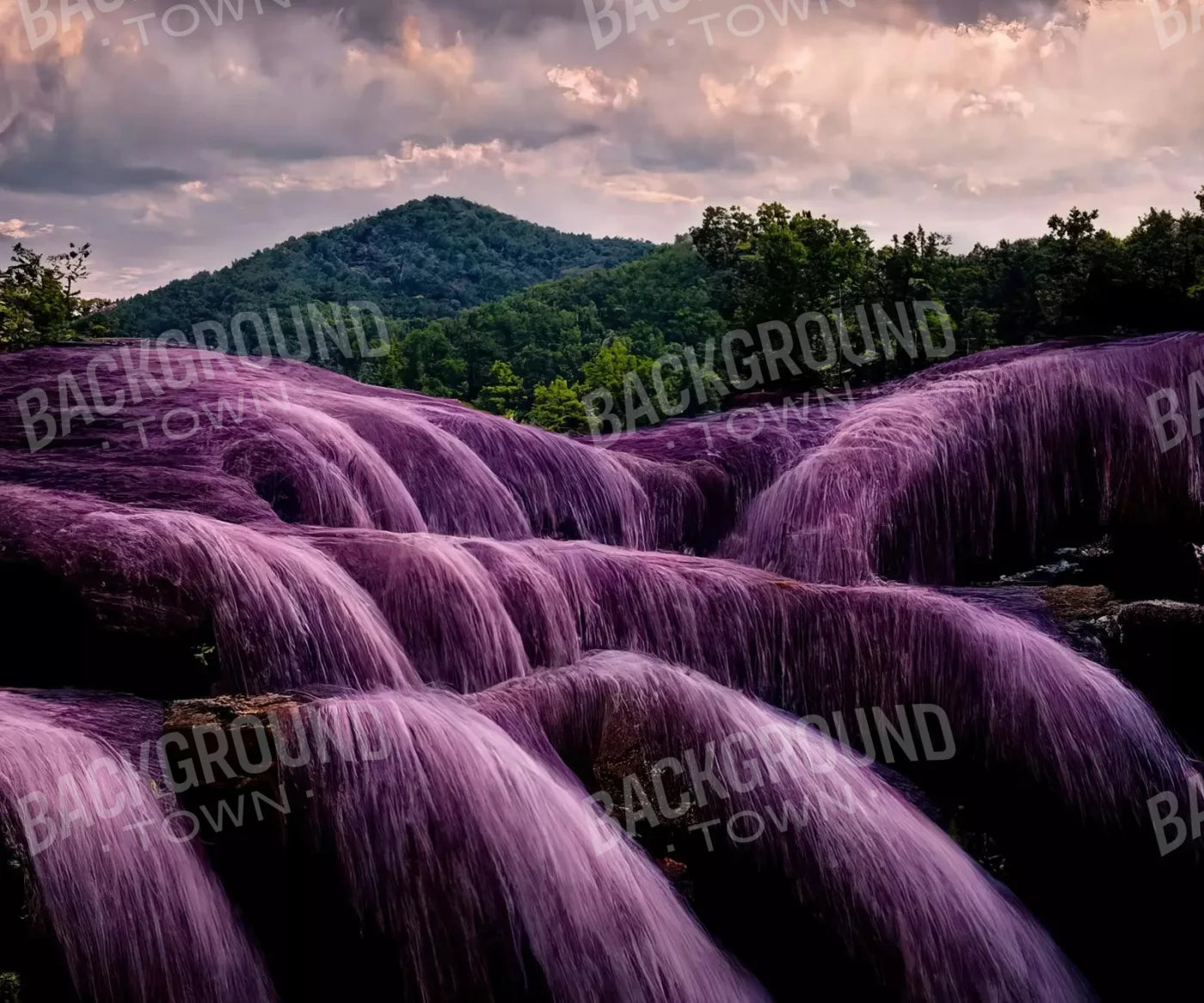 Lavendar Falls 5X42 Fleece ( 60 X 50 Inch ) Backdrop
