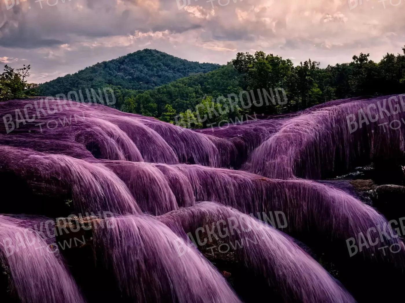 Lavendar Falls 68X5 Fleece ( 80 X 60 Inch ) Backdrop