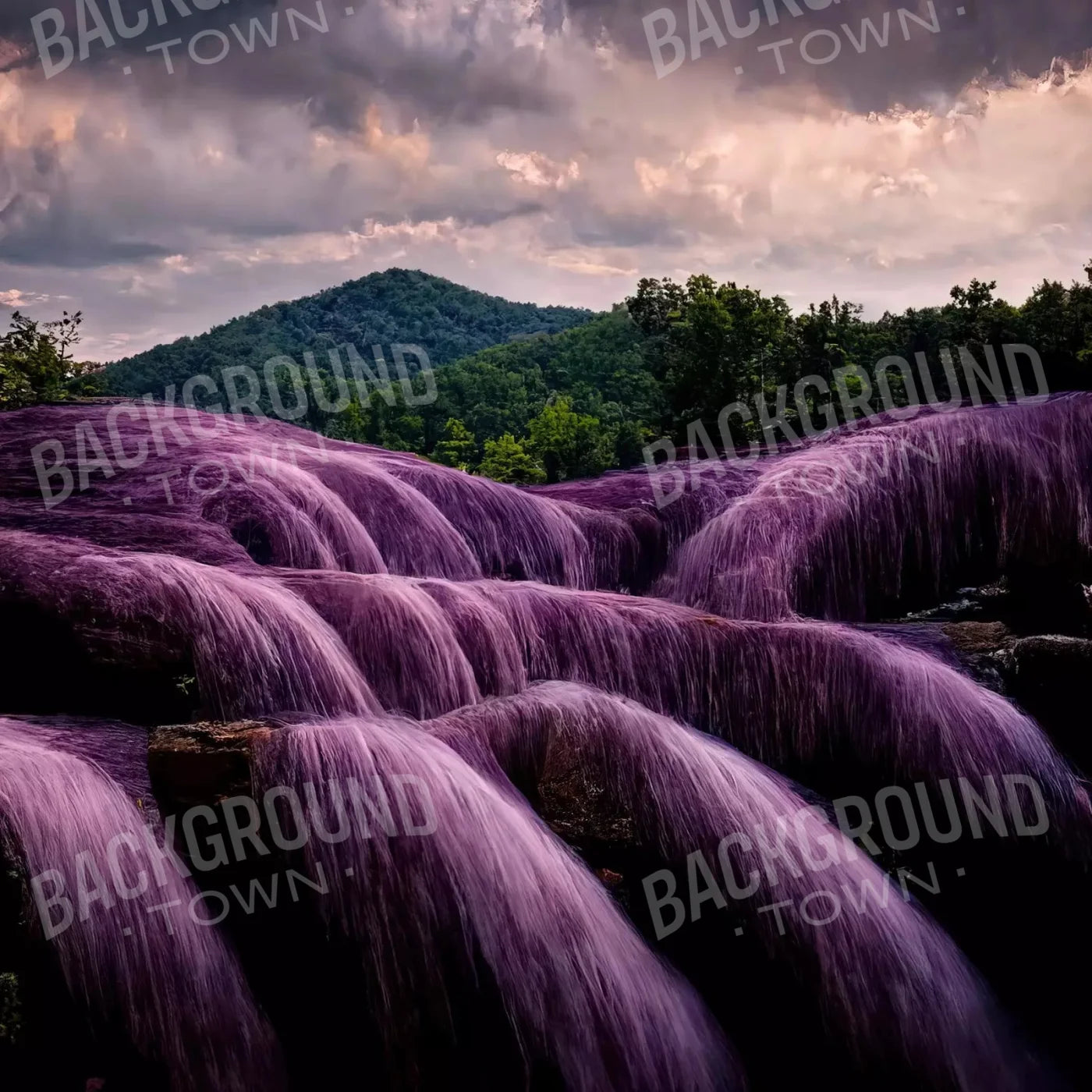 Lavendar Falls 8X8 Fleece ( 96 X Inch ) Backdrop