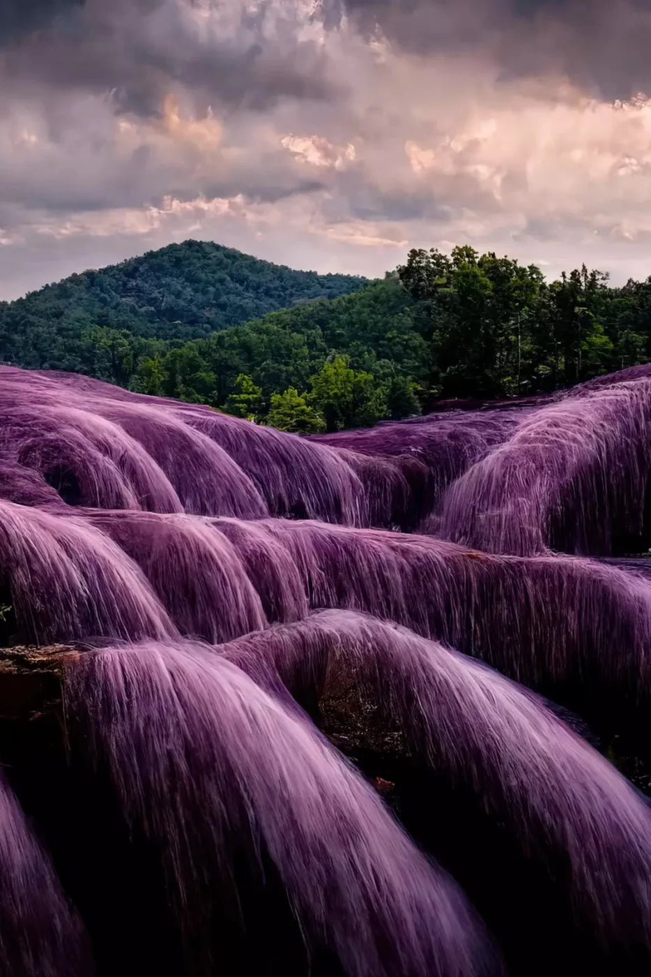 Lavendar Falls Backdrop