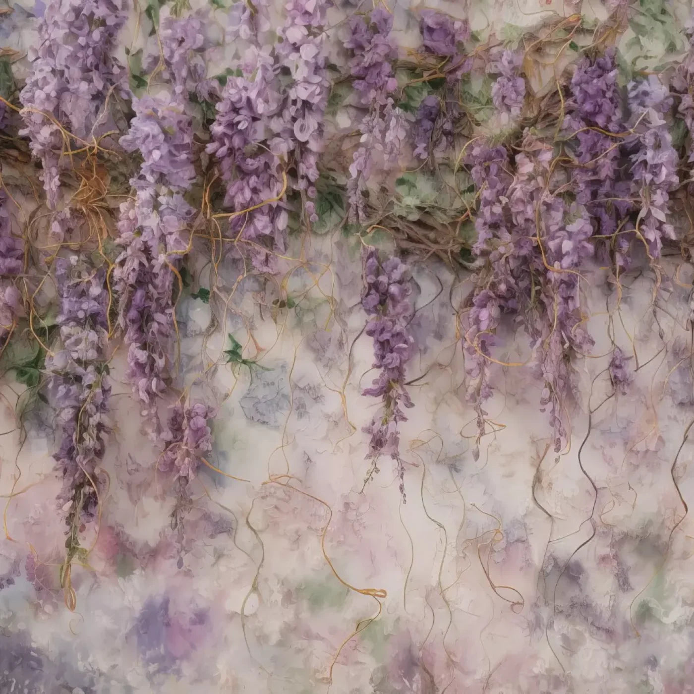 Lavender Flower Hanging Vines 10’X10’ Ultracloth (120 X Inch) Backdrop