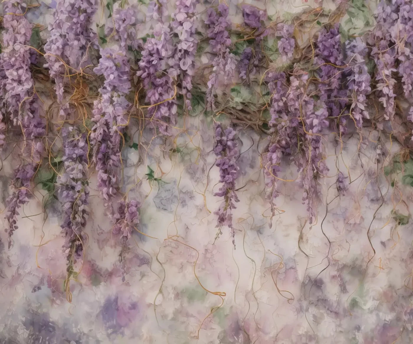 Lavender Flower Hanging Vines 12’X10’ Ultracloth (144 X 120 Inch) Backdrop