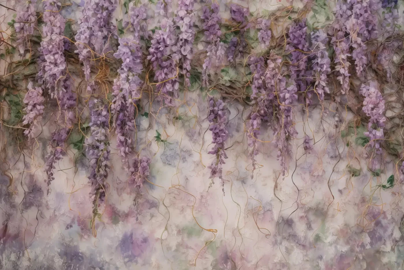 Lavender Flower Hanging Vines 12’X8’ Ultracloth (144 X 96 Inch) Backdrop
