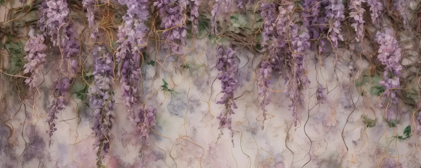 Lavender Flower Hanging Vines 20’X8’ Ultracloth (240 X 96 Inch) Backdrop