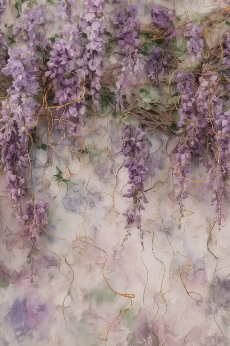 Lavender Flower Hanging Vines 8’X12’ Ultracloth (96 X 144 Inch) Backdrop