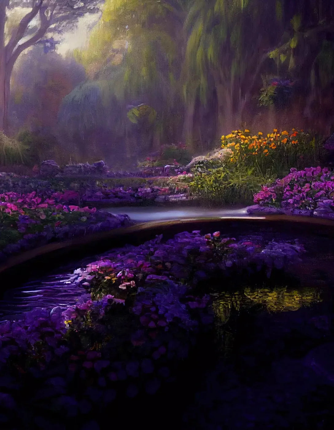 Lavendar Forest 6X8 Fleece ( 72 X 96 Inch ) Backdrop