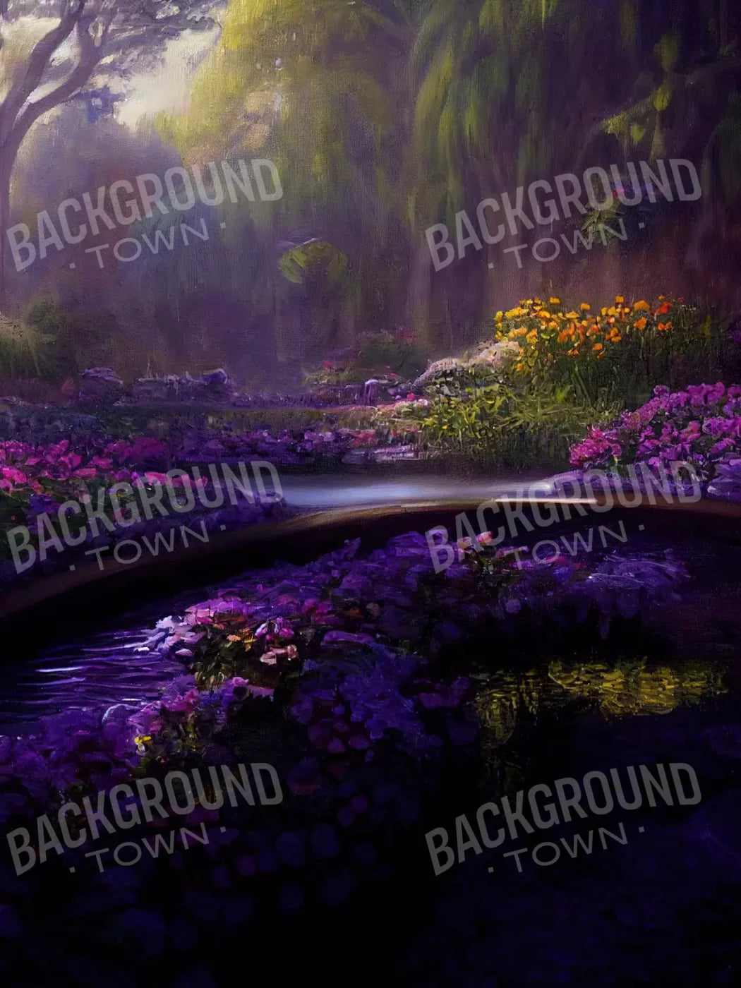 Lavendar Forest 8X10 Fleece ( 96 X 120 Inch ) Backdrop