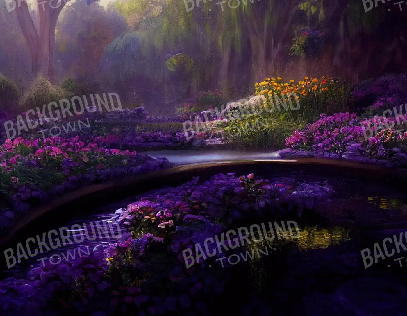 Lavendar Forest 8X6 Fleece ( 96 X 72 Inch ) Backdrop