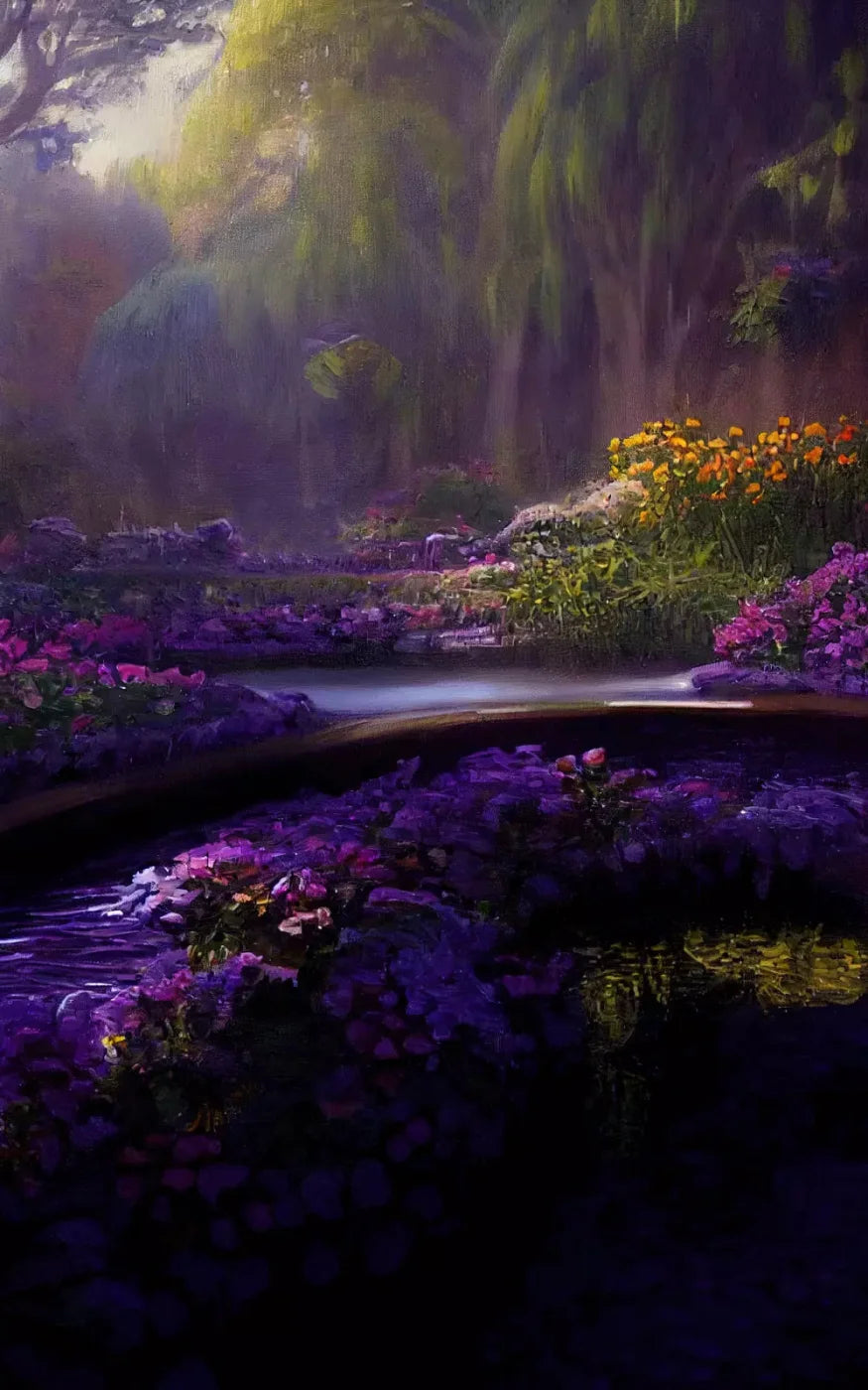 Lavendar Forest 9X14 Ultracloth ( 108 X 168 Inch ) Backdrop