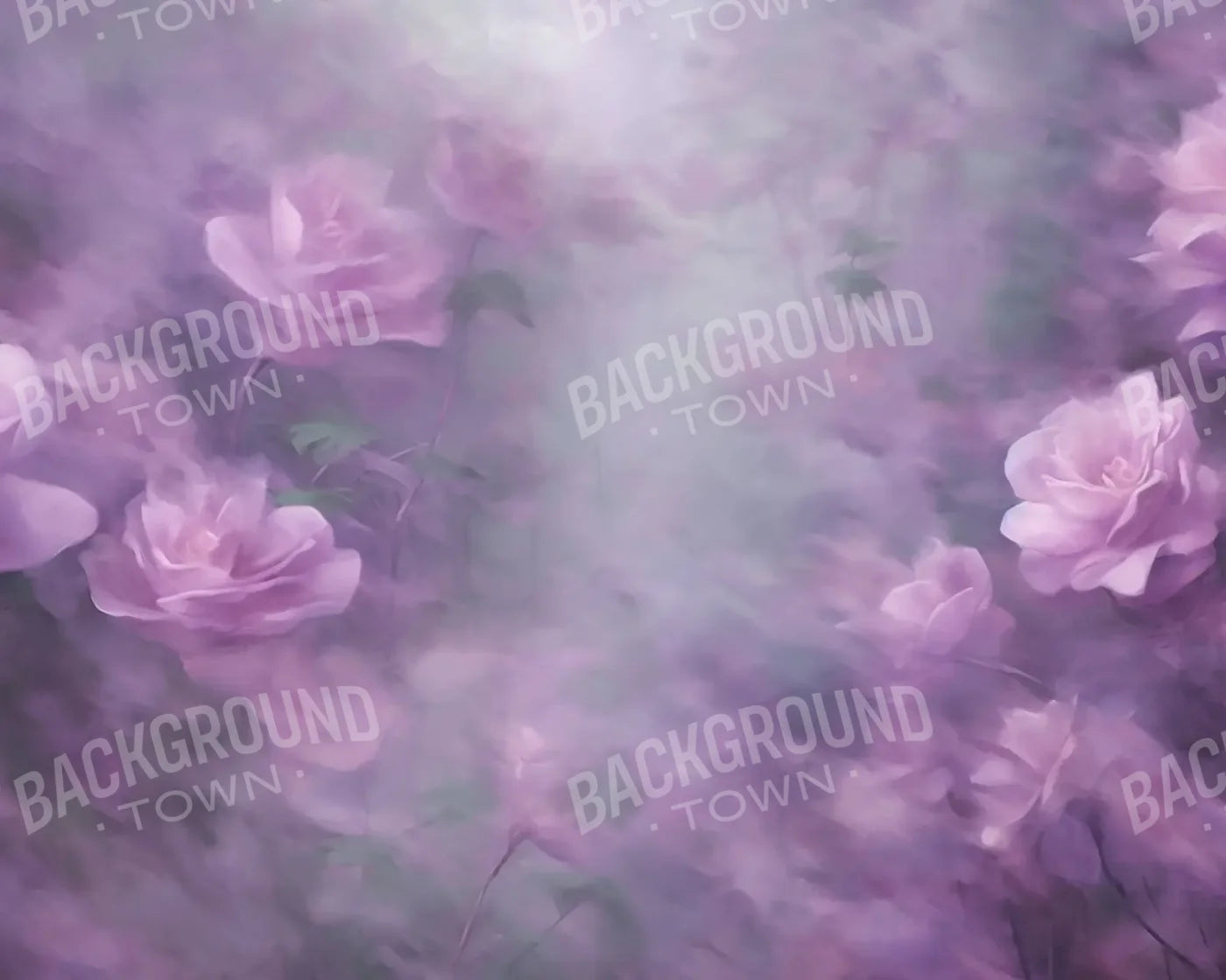 Lavender Roses 10’x8’ Fleece (120 x 96 inch) Backdrop