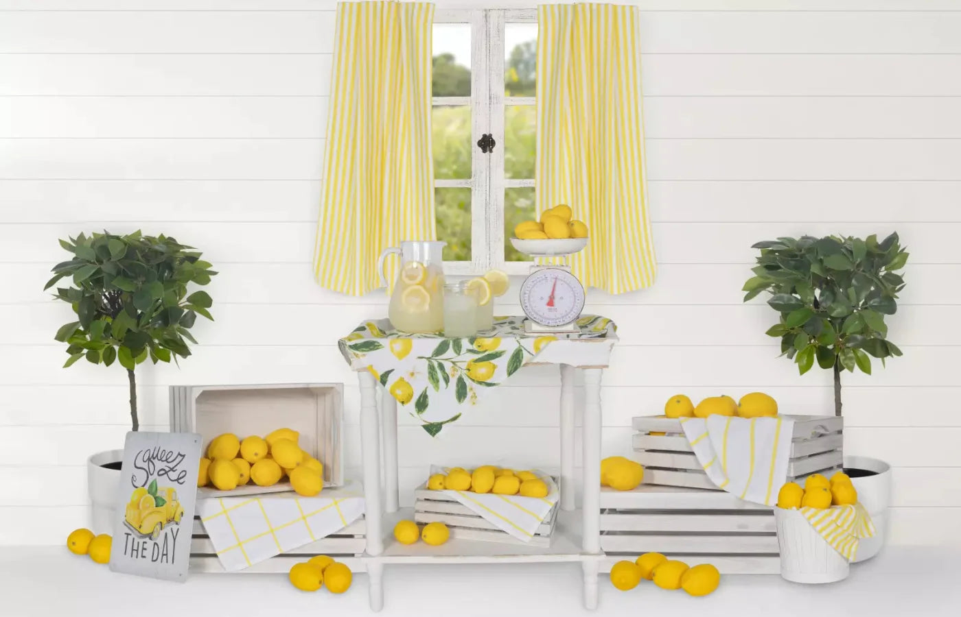 Lemonade Stand 12X8 Ultracloth ( 144 X 96 Inch ) Backdrop
