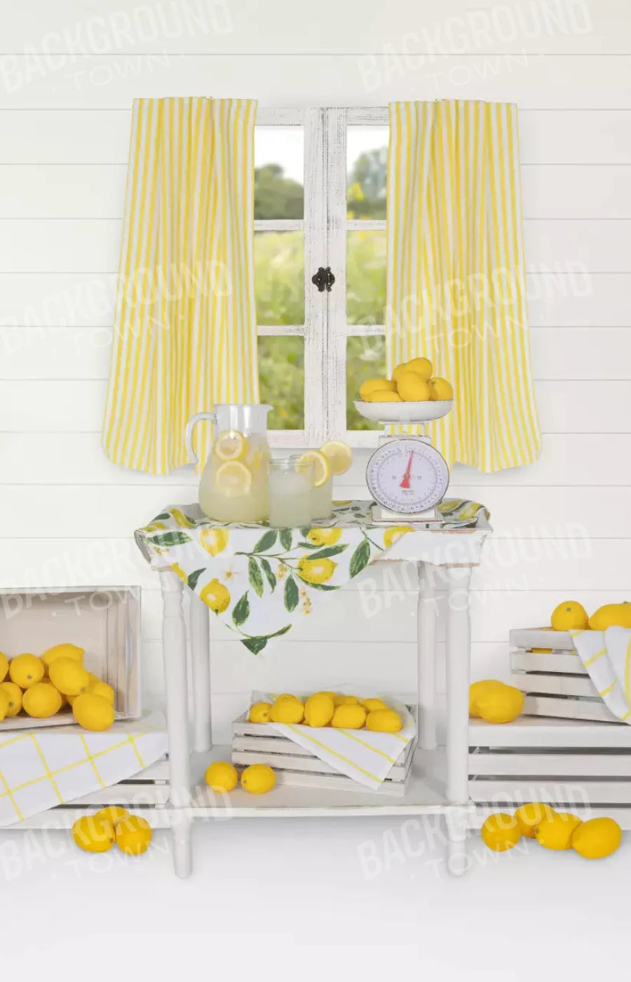 Lemonade Stand 8X12 Ultracloth ( 96 X 144 Inch ) Backdrop