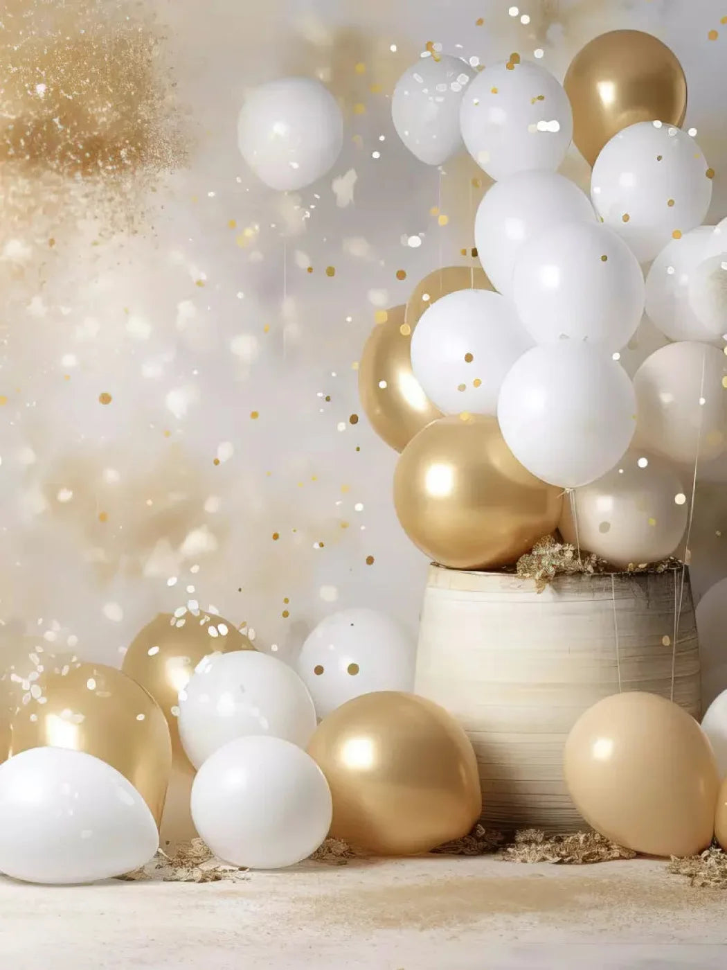 Lets Celebrate White Backdrop