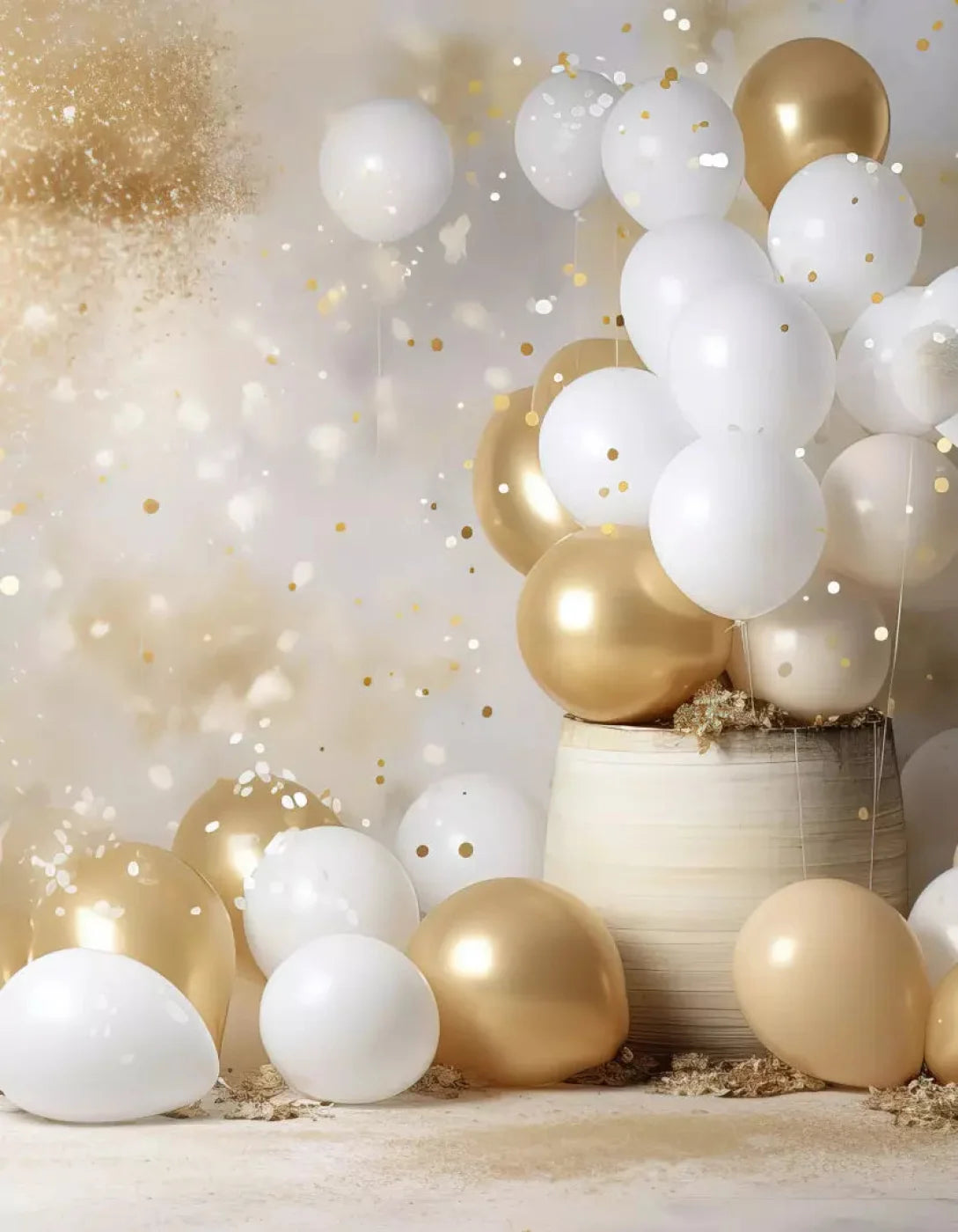 Lets Celebrate White Backdrop