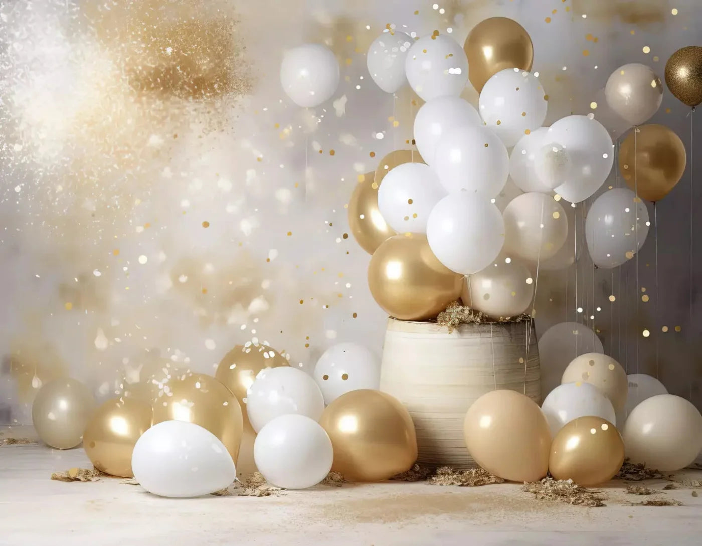 Lets Celebrate White Backdrop