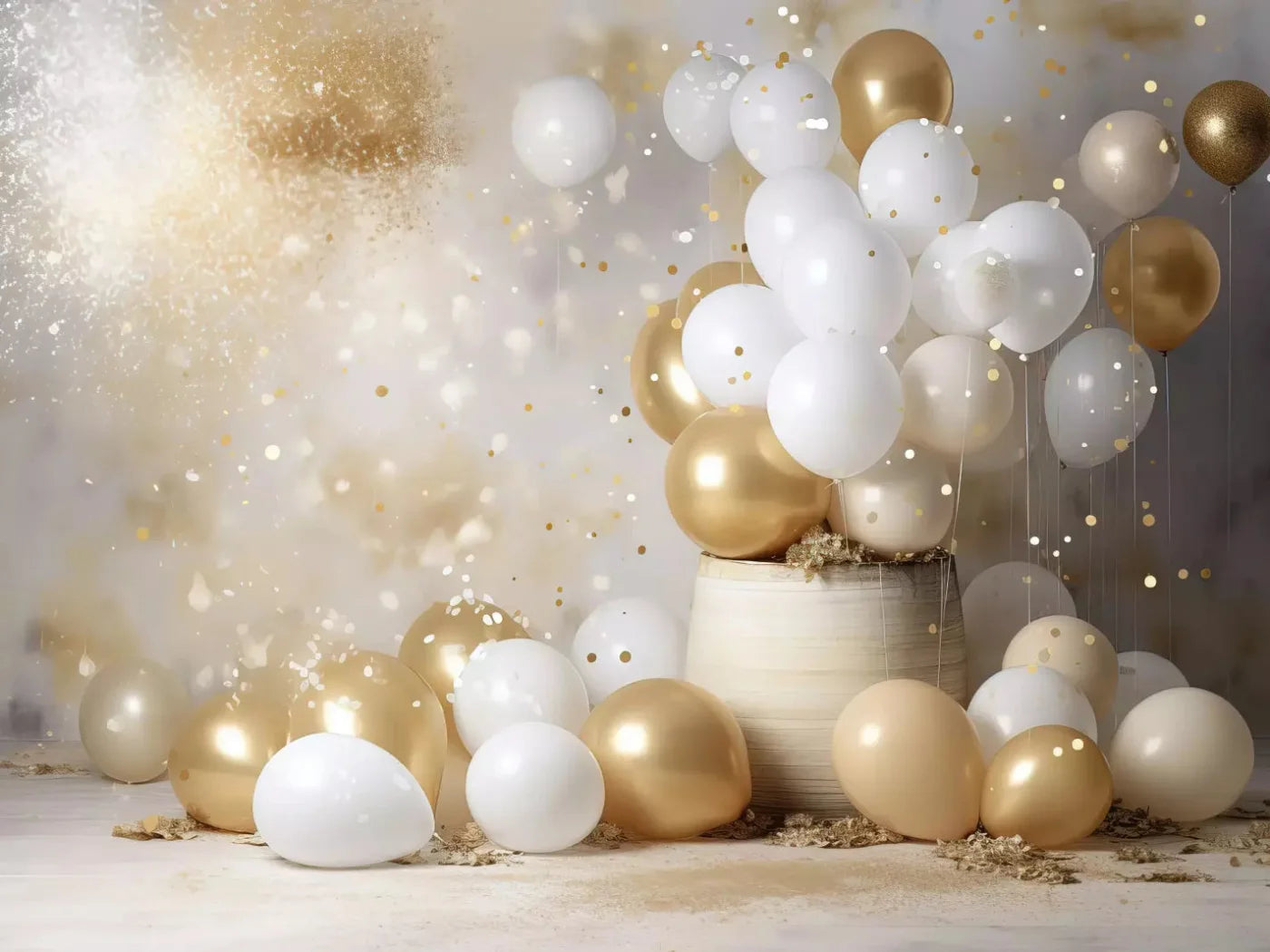 Lets Celebrate White Backdrop