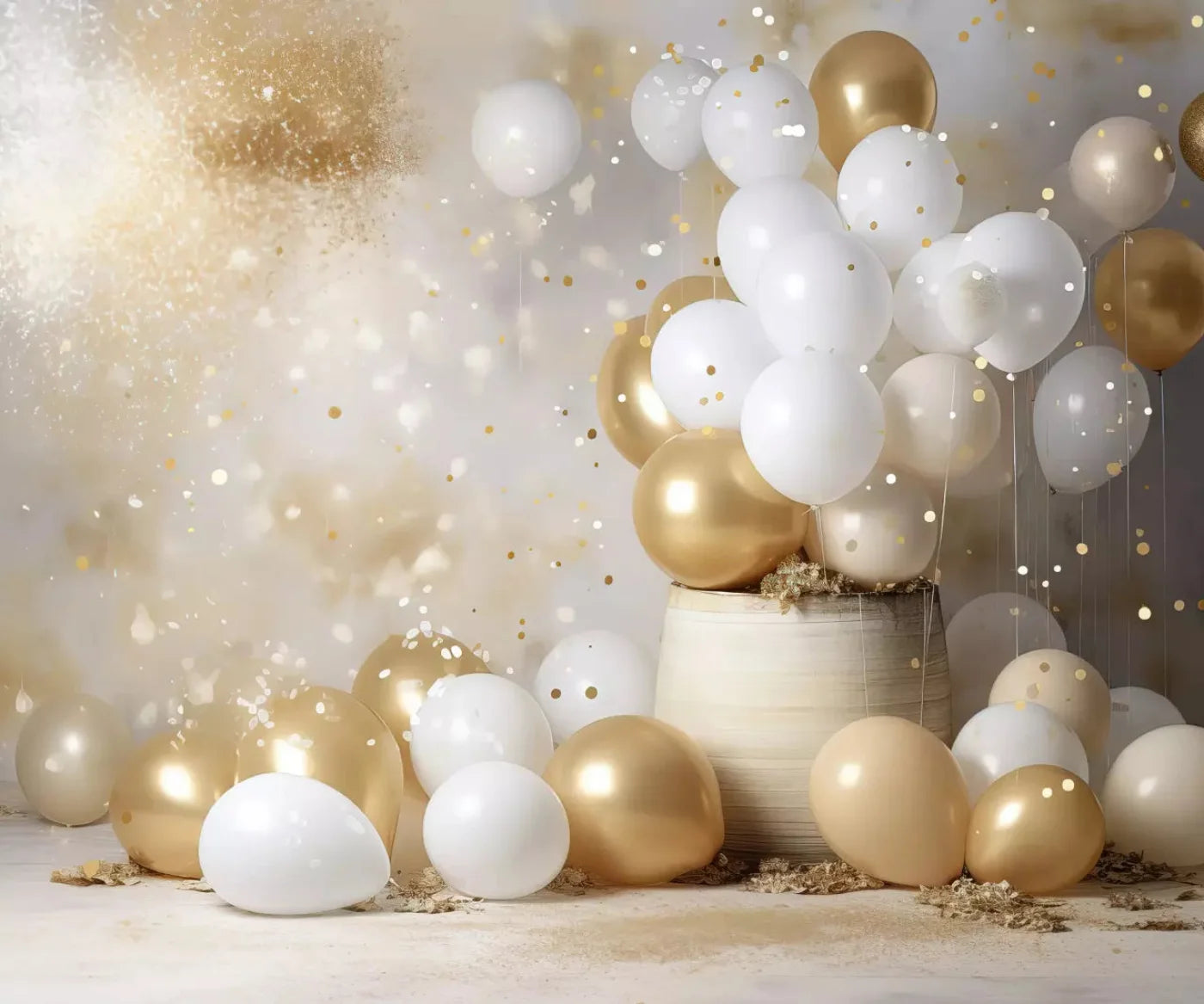 Lets Celebrate White Backdrop