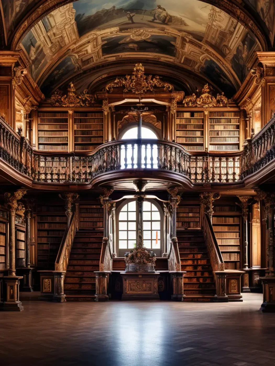 Library Hall I 6’X8’ Fleece (72 X 96 Inch) Backdrop