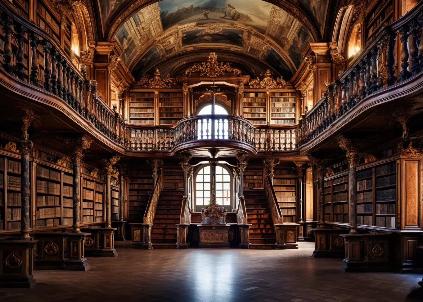 Library Hall I 7’X5’ Ultracloth (84 X 60 Inch) Backdrop