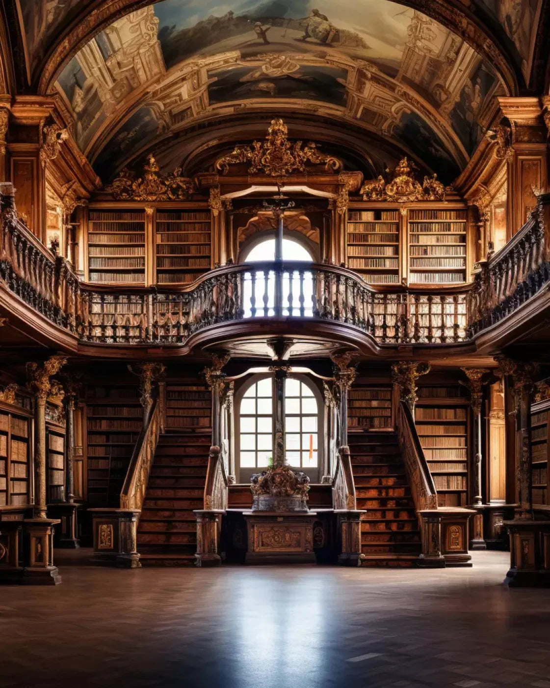 Library Hall I 8’X10’ Fleece (96 X 120 Inch) Backdrop