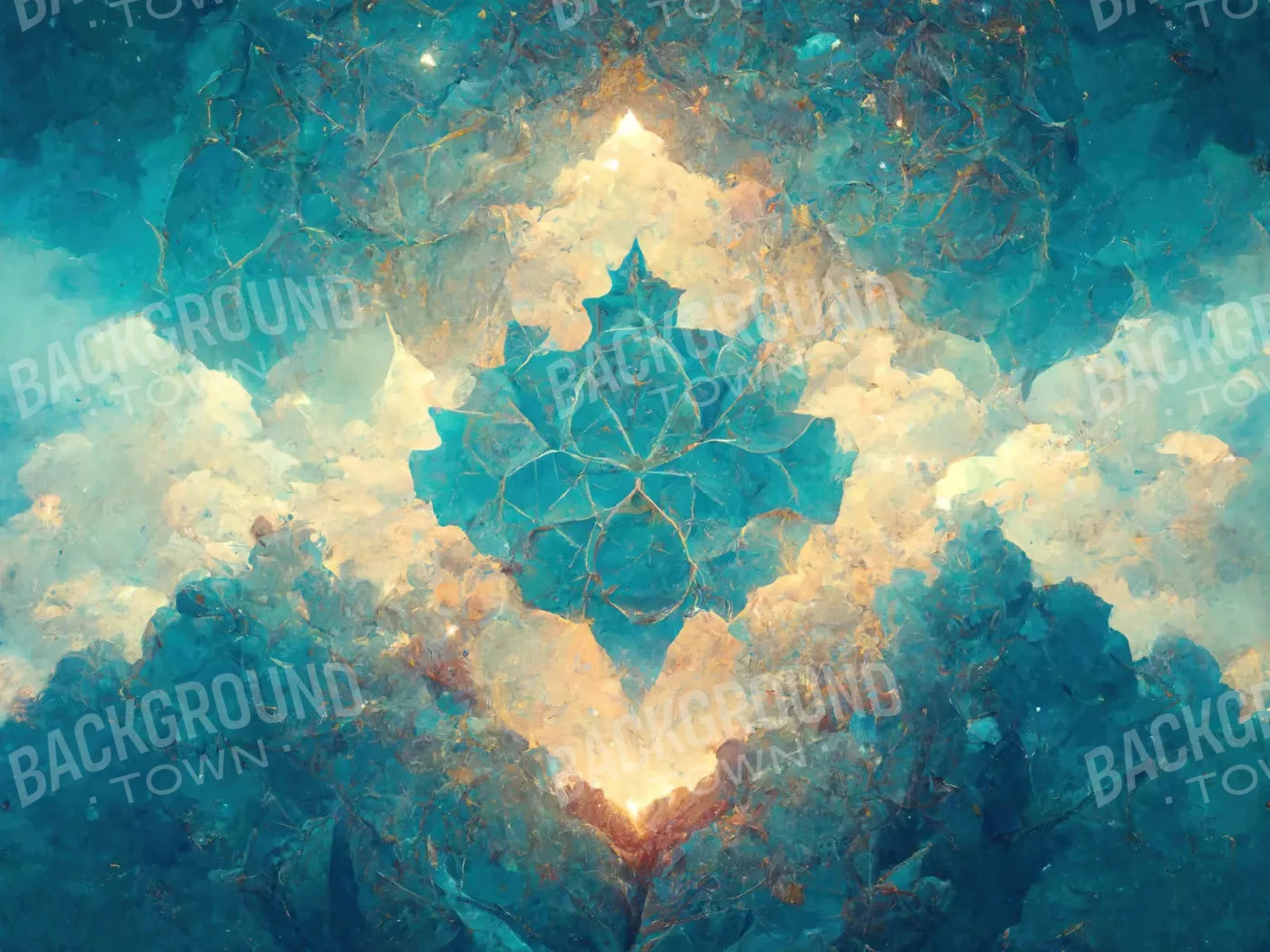 Light Blue Nebula 68X5 Fleece ( 80 X 60 Inch ) Backdrop
