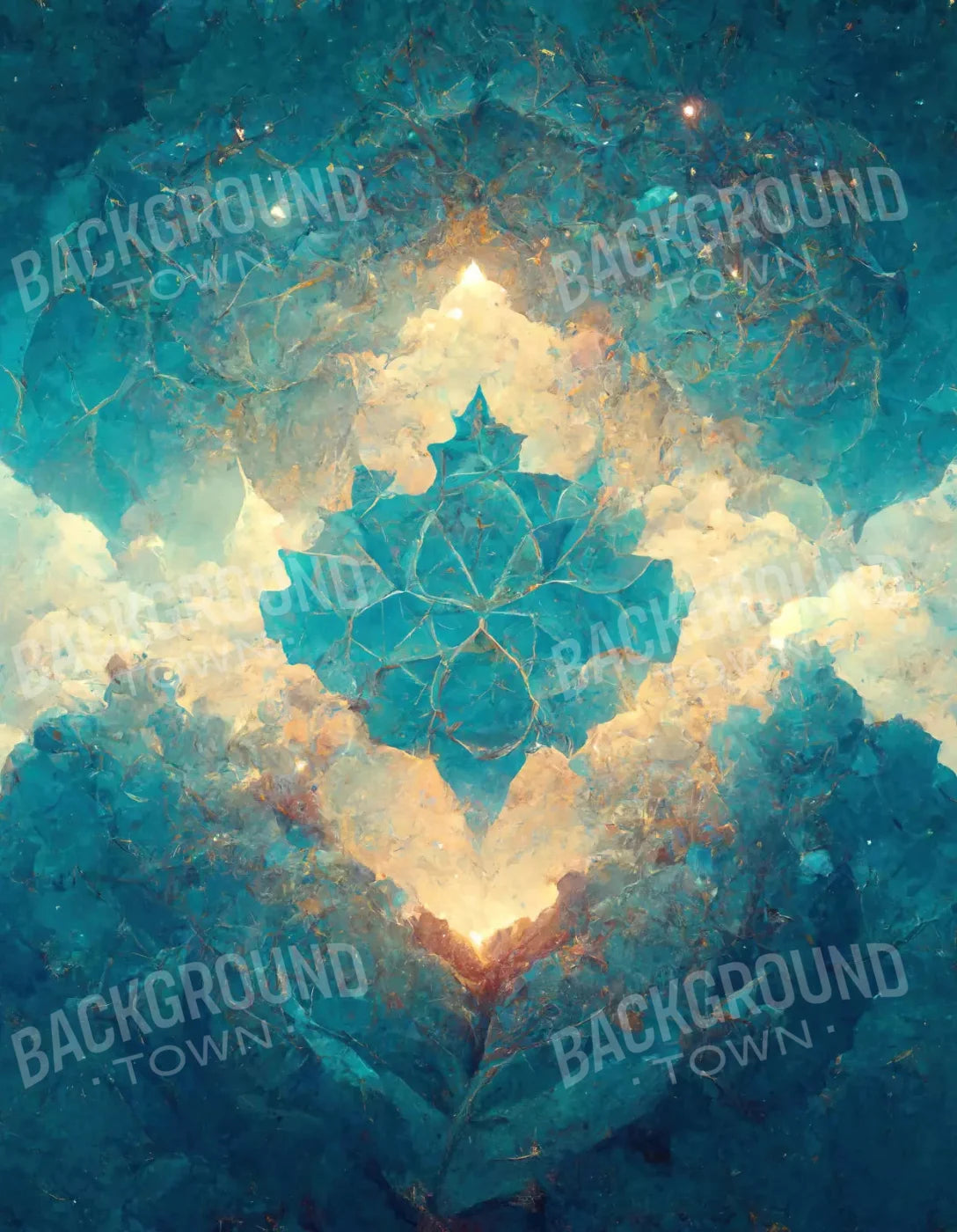 Light Blue Nebula 6X8 Fleece ( 72 X 96 Inch ) Backdrop