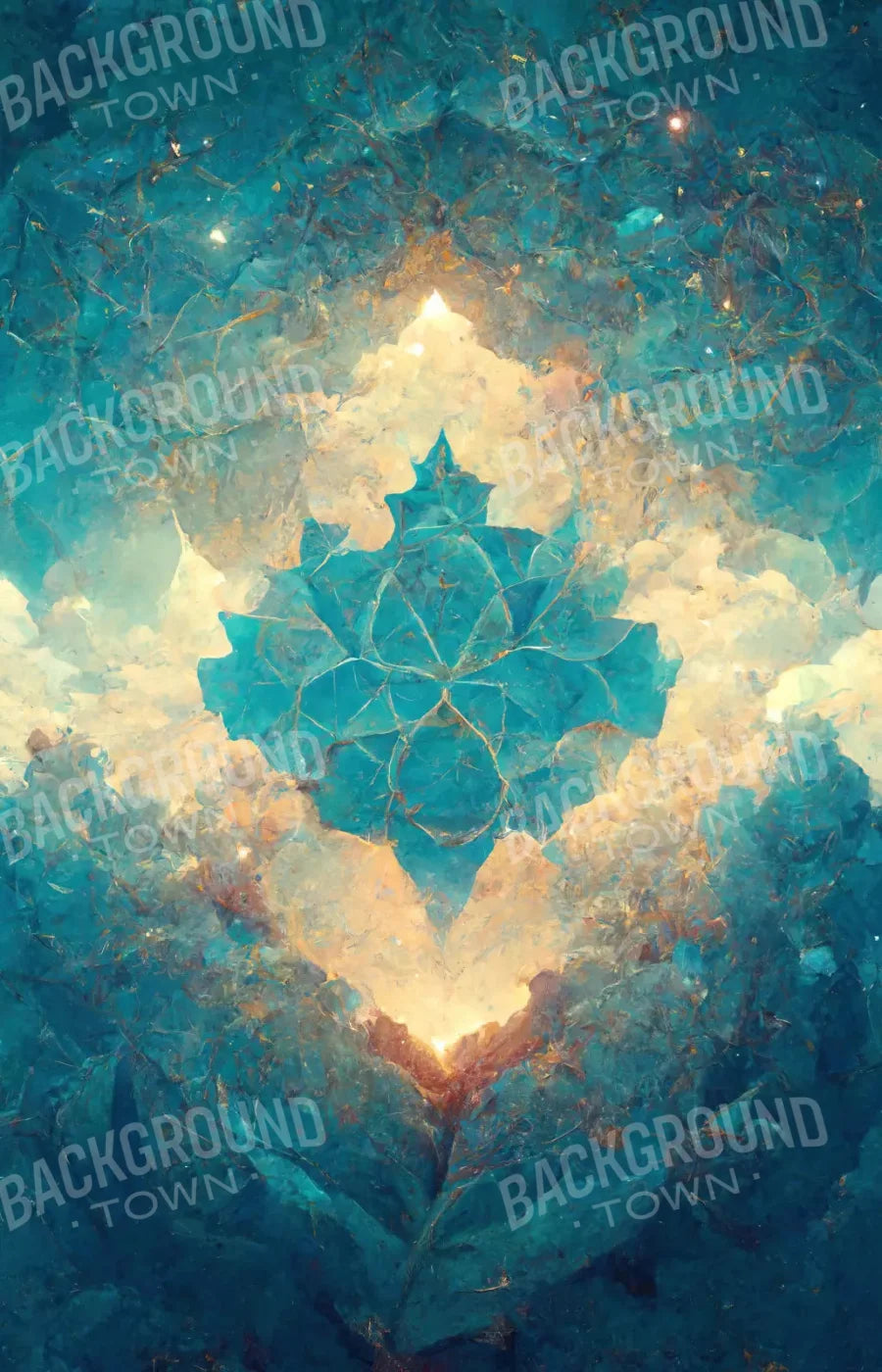 Light Blue Nebula 8X12 Ultracloth ( 96 X 144 Inch ) Backdrop