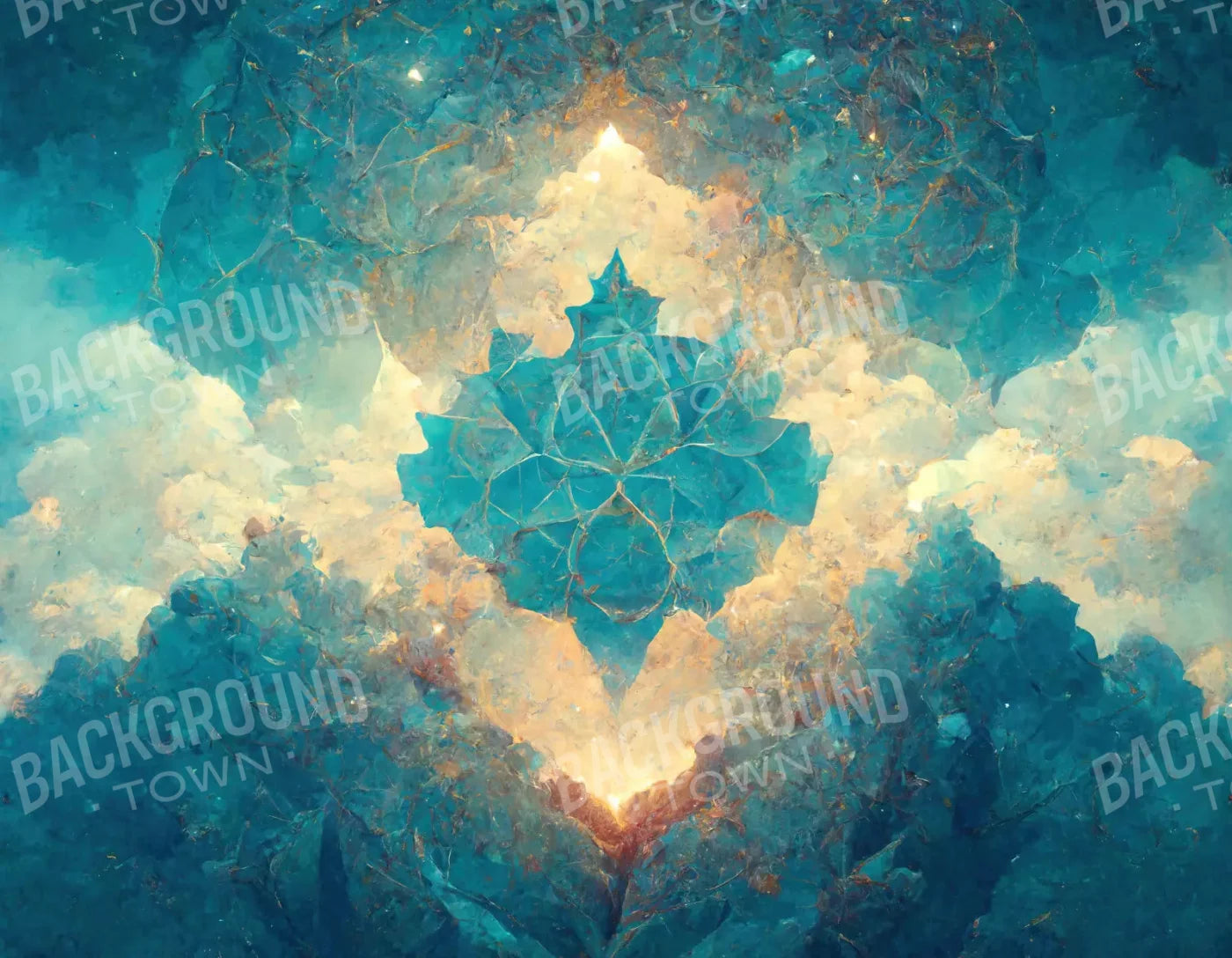 Light Blue Nebula 8X6 Fleece ( 96 X 72 Inch ) Backdrop