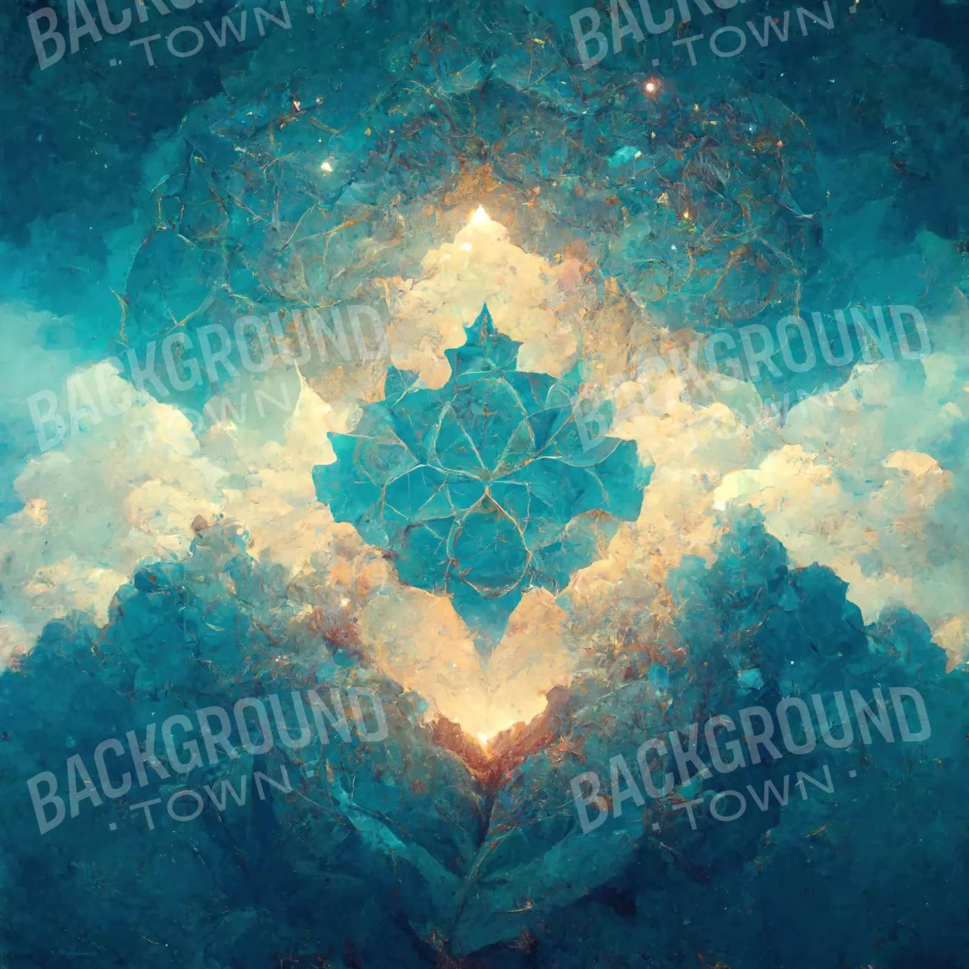 Light Blue Nebula 8X8 Fleece ( 96 X Inch ) Backdrop