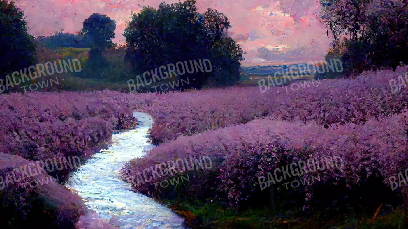 Lilac Field 14X8 Ultracloth ( 168 X 96 Inch ) Backdrop