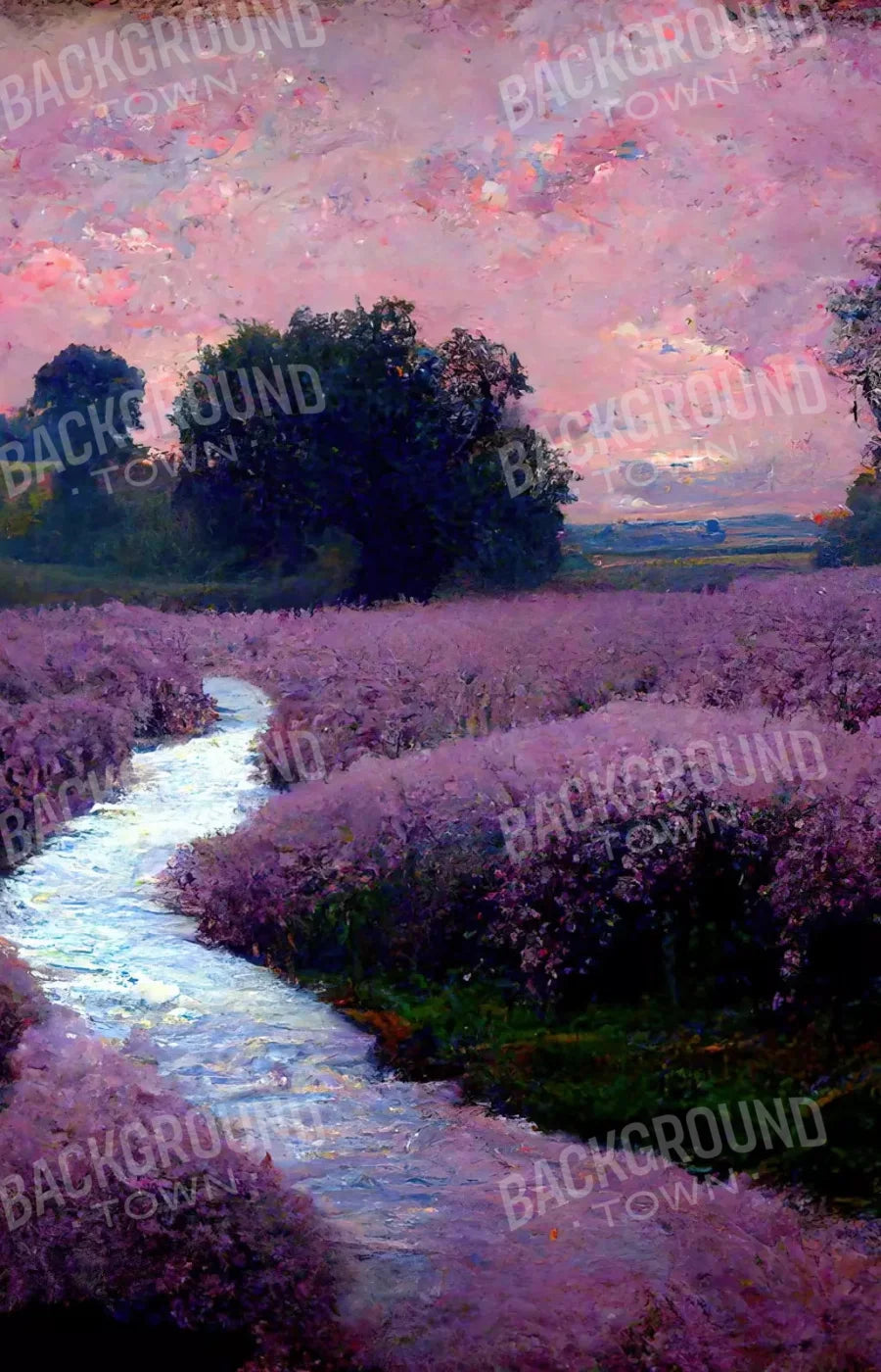 Lilac Field 8X12 Ultracloth ( 96 X 144 Inch ) Backdrop